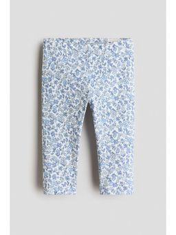 H&M - Girls Blue Printed Cotton Leggings