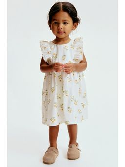 H&M - Girls White Cotton Dress