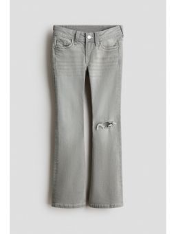 H&M - Girls Grey Skinny Fit Bootcut Low Jeans