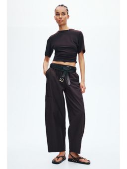 H&M - Women Brown Balloon Cargo Trousers
