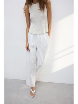 H&M - Women White Balloon Cargo Trousers