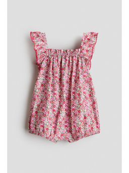 H&M - Girls Pink Cotton Playsuit