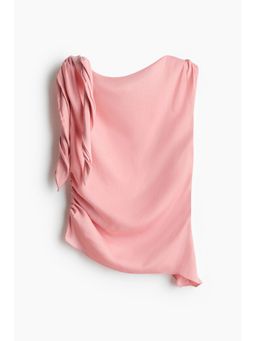 H&M - Women Pink Asymmetric Tie-Detail Top