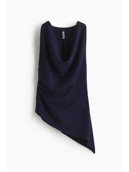 H&M - Women Blue Asymmetric Crepe Top