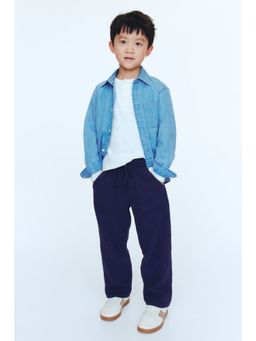H&M - Boys Blue Muslin Drawstring Pant