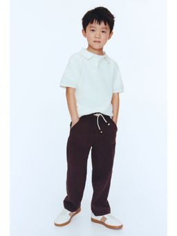 H&M - Boys Brown Muslin Drawstring Pant