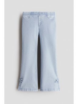 H&M - Girls Blue Denim-Look Flared Jeggings