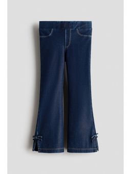 H&M - Girls Blue Denim-Look Flared Jeggings
