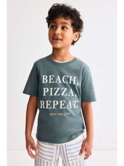 H&M - Boys Turquoise Printed T-Shirt