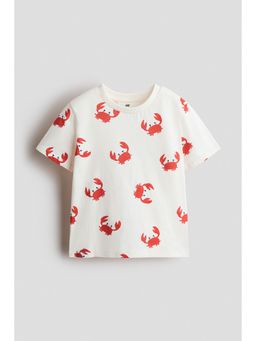 H&M - Boys White Printed T-Shirt