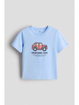 H&M - Boys Blue Printed T-Shirt