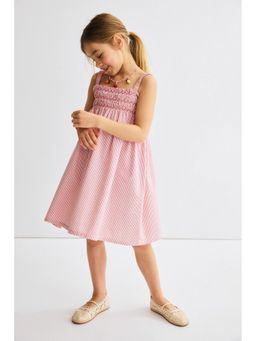 H&M - Girls Beige Smocked Strappy Dress