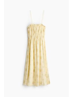 H&M - Women Yellow Smocked Strappy Dress