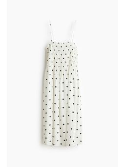 H&M - Women White Smocked Strappy Dress