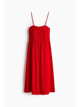 H&M - Women Red Smocked Strappy Dress