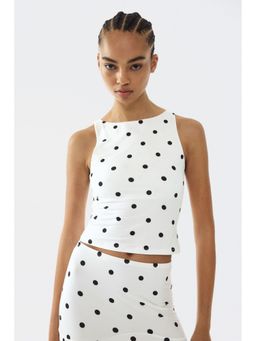 H&M - Women White Boat-Neck Vest Top