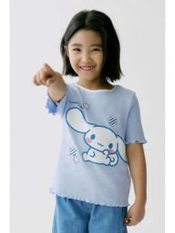 H&M - Girls Blue Printed T-Shirt