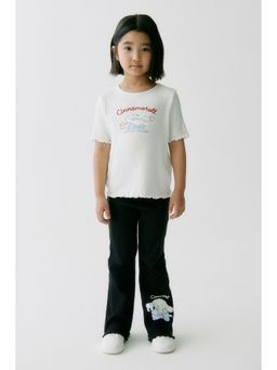 H&M - Girls White Printed T-Shirt