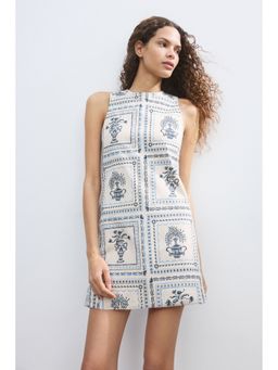 H&M - Women Beige Open-Back Twill Dress