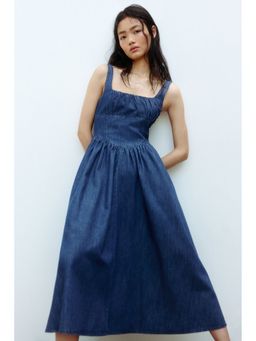 H&M - Women Blue Denim Midi Dress