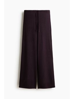 H&M - Women Purple Knitted Drawstring Pant