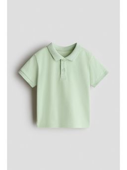 H&M - Boys Green Cotton Pique Polo T-Shirt