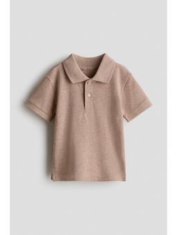 H&M - Boys Beige Cotton Pique Polo T-Shirt