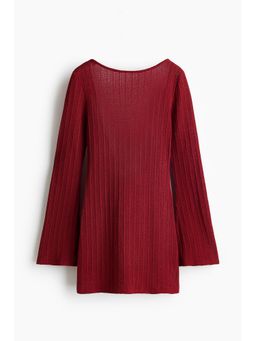 H&M - Women Red Boat-Neck Beach Dress