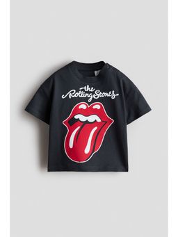 H&M - Boys Grey Printed Cotton T-Shirt