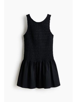 H&M - Women Black Smocked Cotton Dress