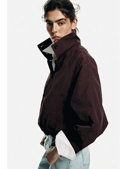 H&M - Women Brown Oversized Bubble-Hem Jacket