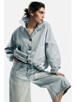 H&M - Women Grey Oversized Bubble-Hem Jacket