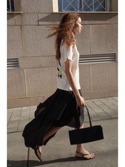 H&M - Women White Appliqued T-Shirt