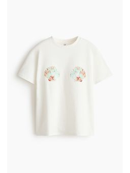 H&M - Women White Appliqued T-Shirt