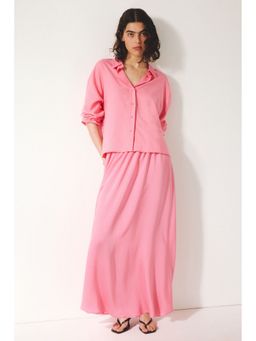 H&M - Women Pink Loose-Fit Skirt