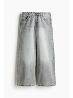 H&M - Women Grey Baggy Wide Low Waist Jeans