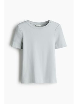 H&M - Women Grey Cotton T-Shirt