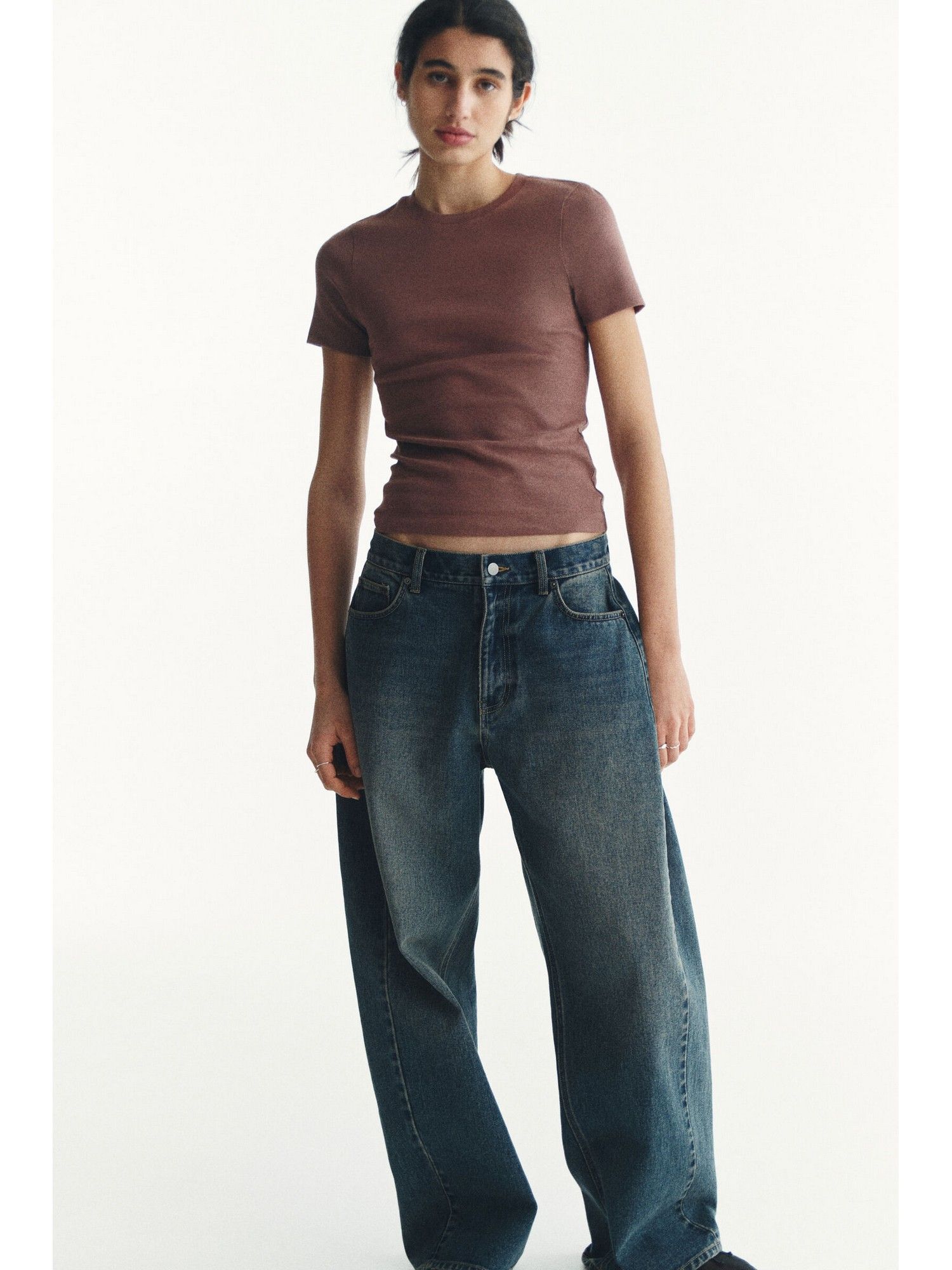 h&m Women Pink Cotton T-Shirt-picture-28