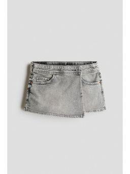 H&M - Girls Grey Denim Wrap Skort