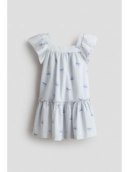 H&M - Girls Blue Flared Cotton Dress