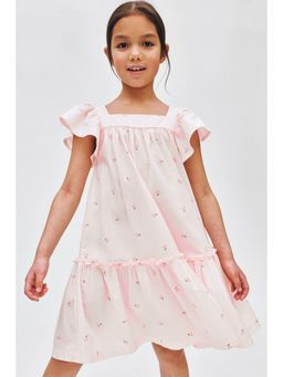 H&M - Girls Pink Flared Cotton Dress