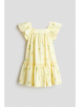 H&M - Girls Yellow Flared Cotton Dress