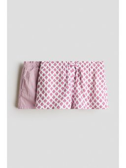 H&M - Girls Pink 2-Pack Cotton Shorts