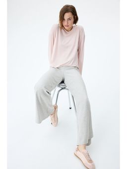H&M - Women Grey Flared Jersey Trousers