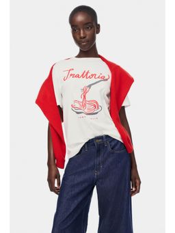 H&M - Women White Printed T-Shirt