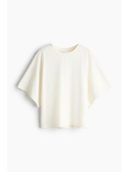 H&M - Women White Batwing-Sleeved T-Shirt