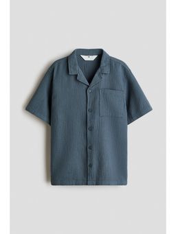 H&M - Boys Grey Muslin Resort Shirt