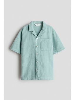 H&M - Boys Turquoise Muslin Resort Shirt