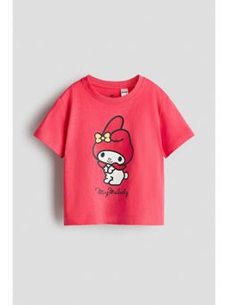 H&M - Girls Red Printed T-Shirt