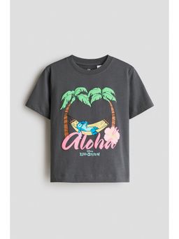 H&M - Girls Grey Printed T-Shirt